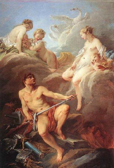 Francois Boucher Venus Demanding Arms from Vulcan for Aeneas oil painting picture